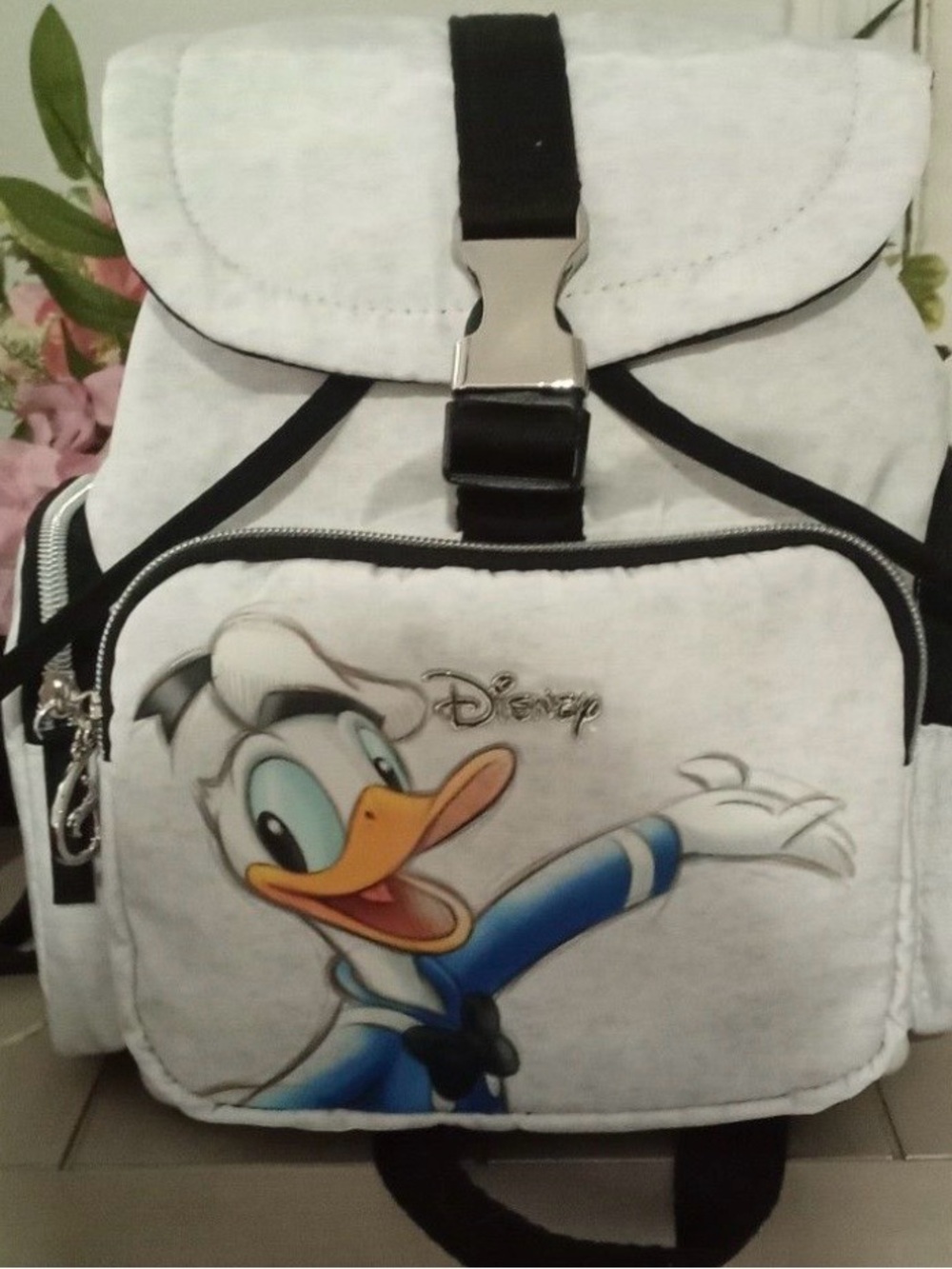 Disney White and Black Donald Duck Mini Backpack